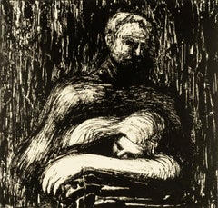 Lullaby Henry Moore portrait black and white drawing Auden poetry illustration