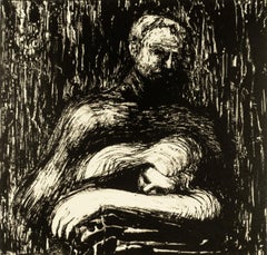 Lullaby Henry Moore portrait black white drawing woman Auden poetry illustration