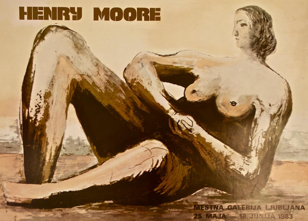 Cartel antiguo realizado con motivo de la Exposición de Henry Moore en la Mestna Galerija Ljubljana en 1983.

Fotolitografía.

Buen estado.