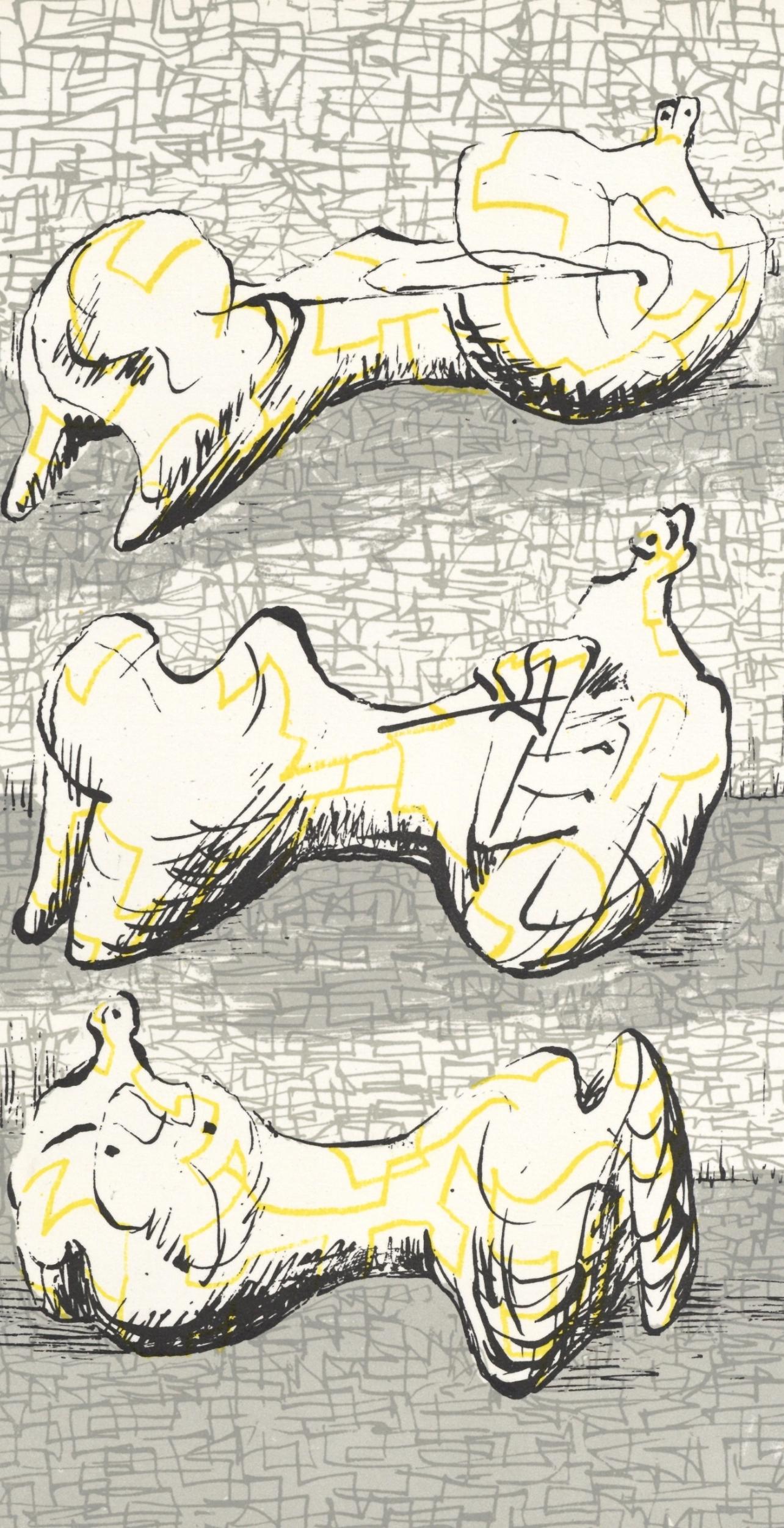 Moore, Composition (Cramer 182), XXe Siècle (after) - Print by Henry Moore