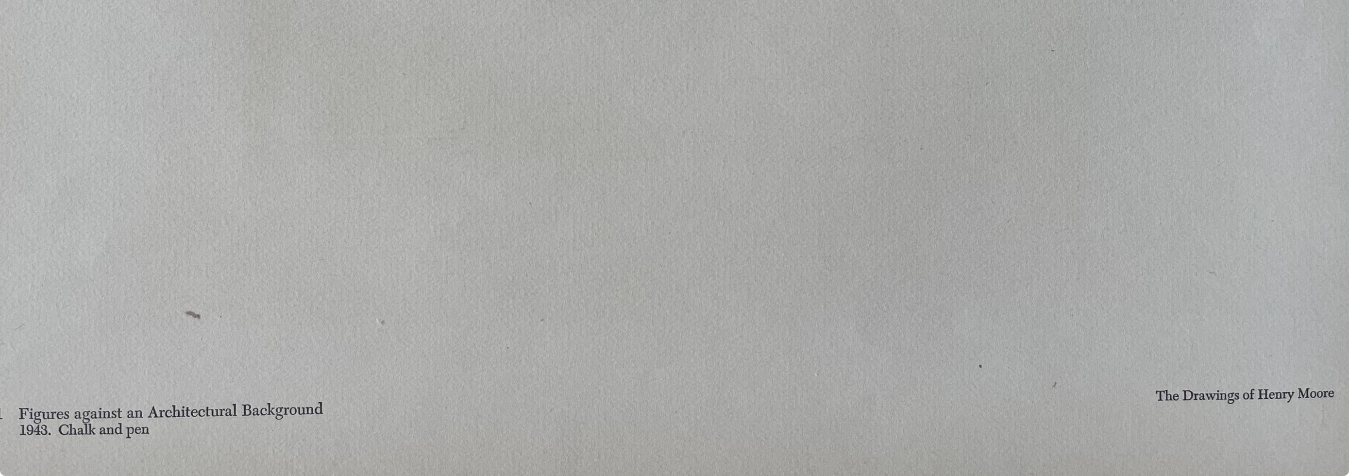 Moore, Figuren vor einem Hintergrund, Die Zeichnungen von Henry Moore (after) im Angebot 8