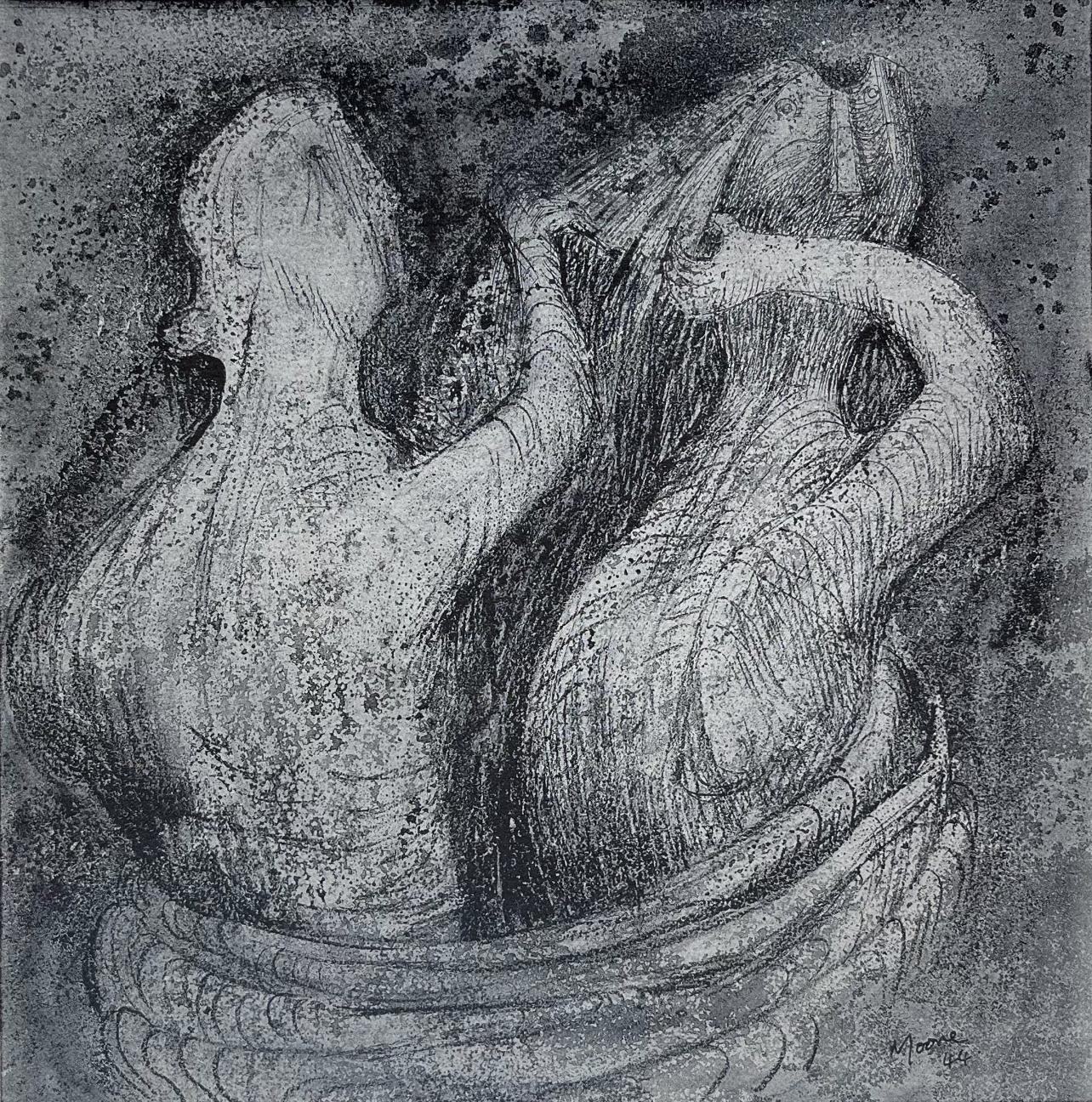 Lithograph on wove paper. Unsigned and unnumbered, as issued. Good condition; never framed or matted. Notes: From the folio, The Drawings of Henry Moore, 1946. Published by Curt Valentin, New York; printed by Duenewald Printing Corporation, New