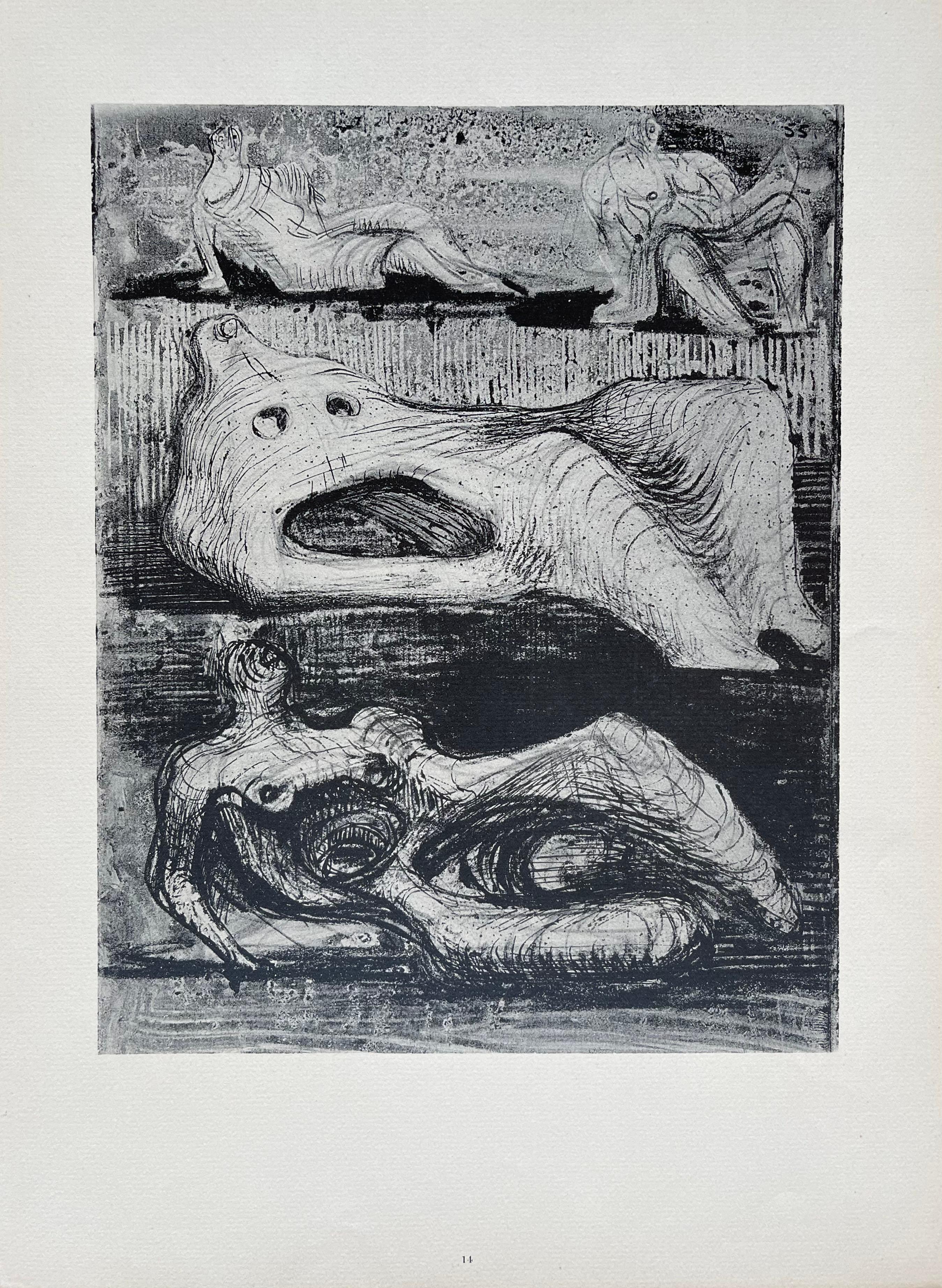 Moore, Page from a Notebook, The Drawings of Henry Moore (after) For Sale 5