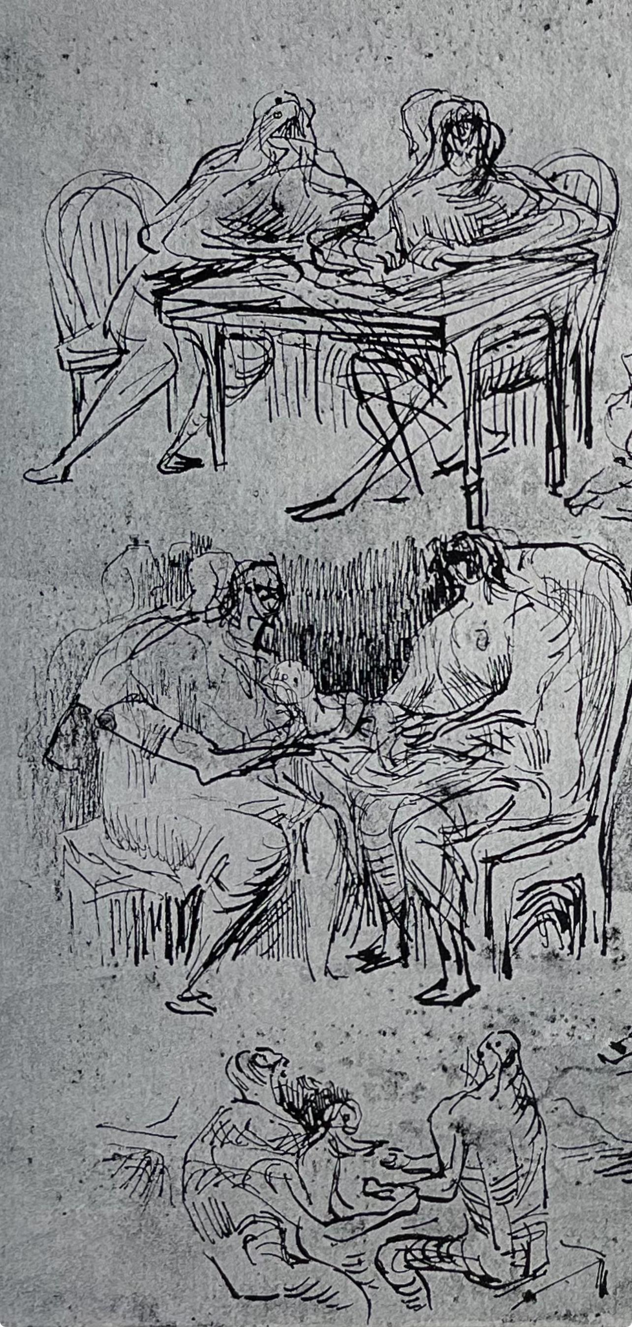 Moore, Page from Sketchbook, The Drawings of Henry Moore (after) For Sale 1