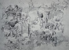 Moore, Page from Sketchbook, The Drawings of Henry Moore (after)