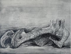 Vintage Moore, Reclining Figure, The Drawings of Henry Moore (after)