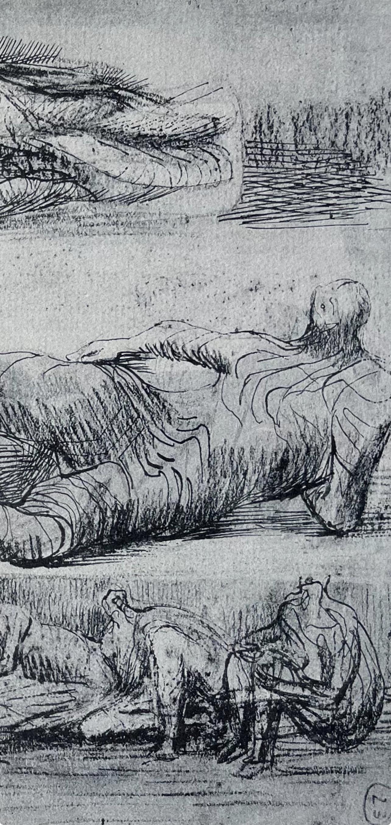 Moore, Liegende Figuren, Die Zeichnungen von Henry Moore (after) im Angebot 7