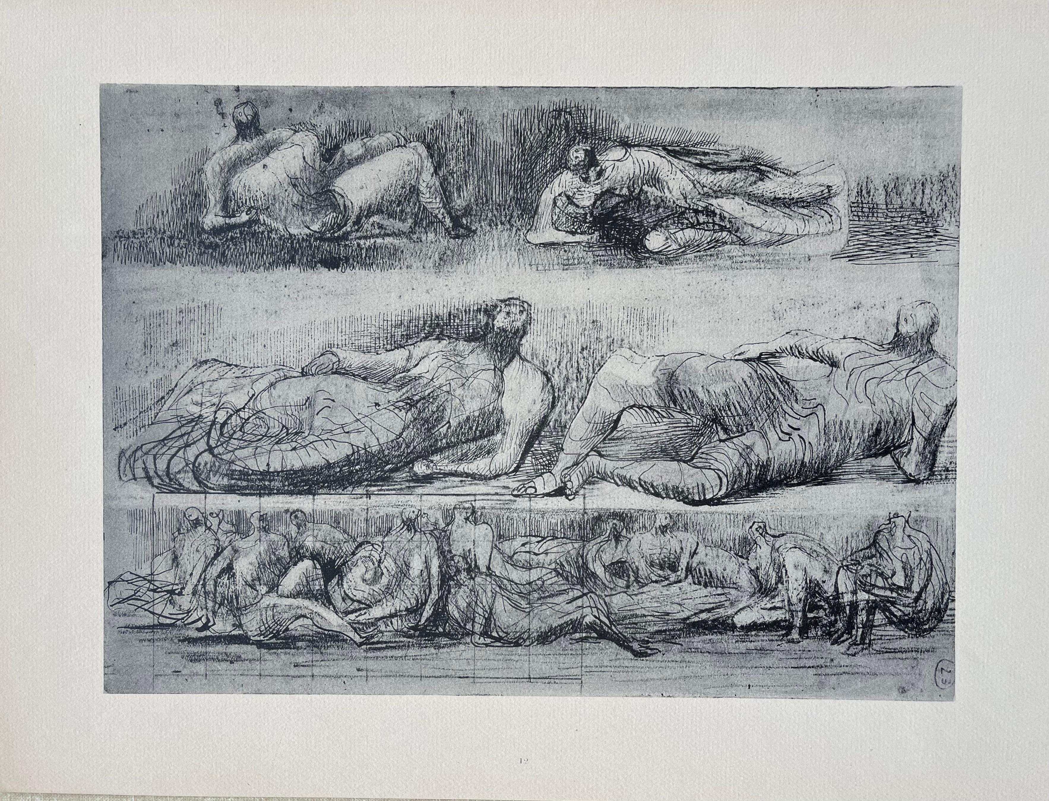 Moore, Reclining Figures, The Drawings of Henry Moore (after) For Sale 8