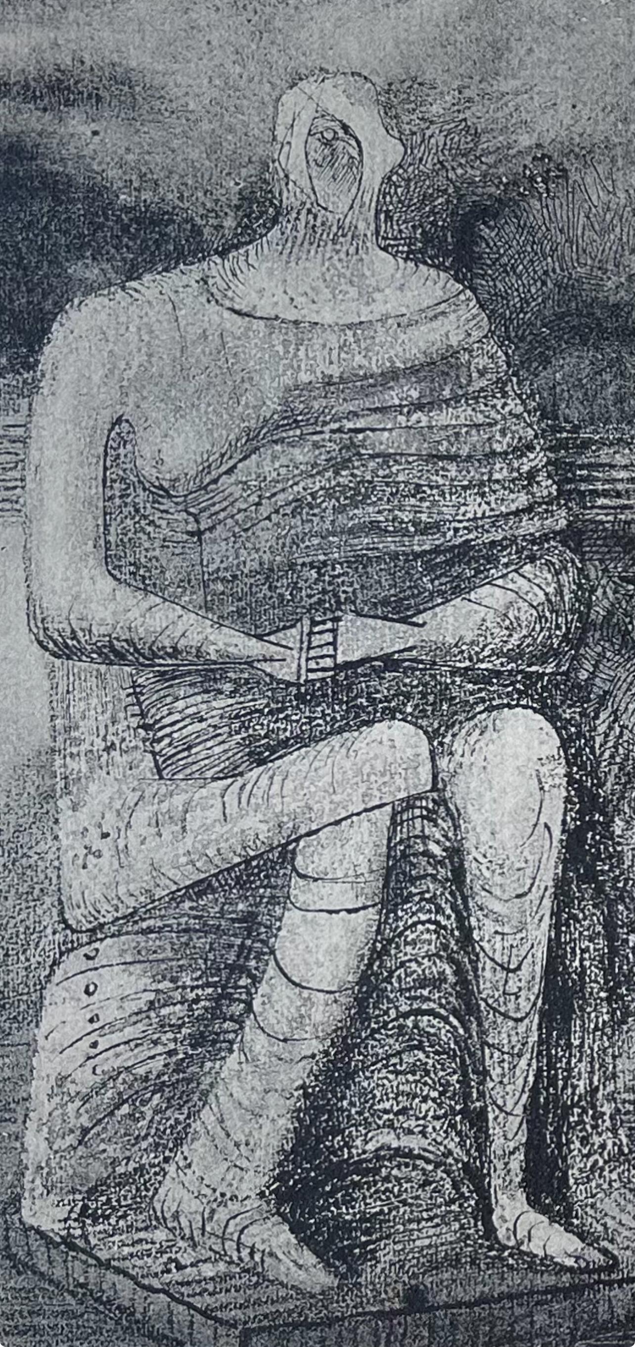 Moore, Sitzende Figuren, Die Zeichnungen von Henry Moore (nach) im Angebot 1