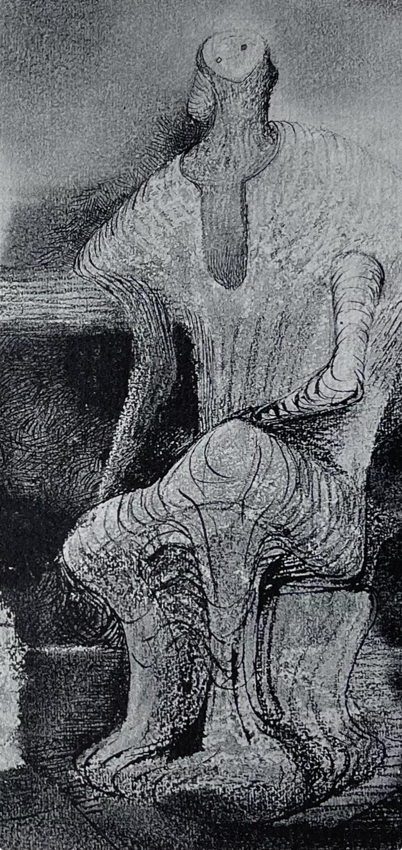 Moore, Sitzende Figuren, Die Zeichnungen von Henry Moore (nach) im Angebot 4