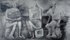Vintage Moore, Seated Figures, The Drawings of Henry Moore (after)