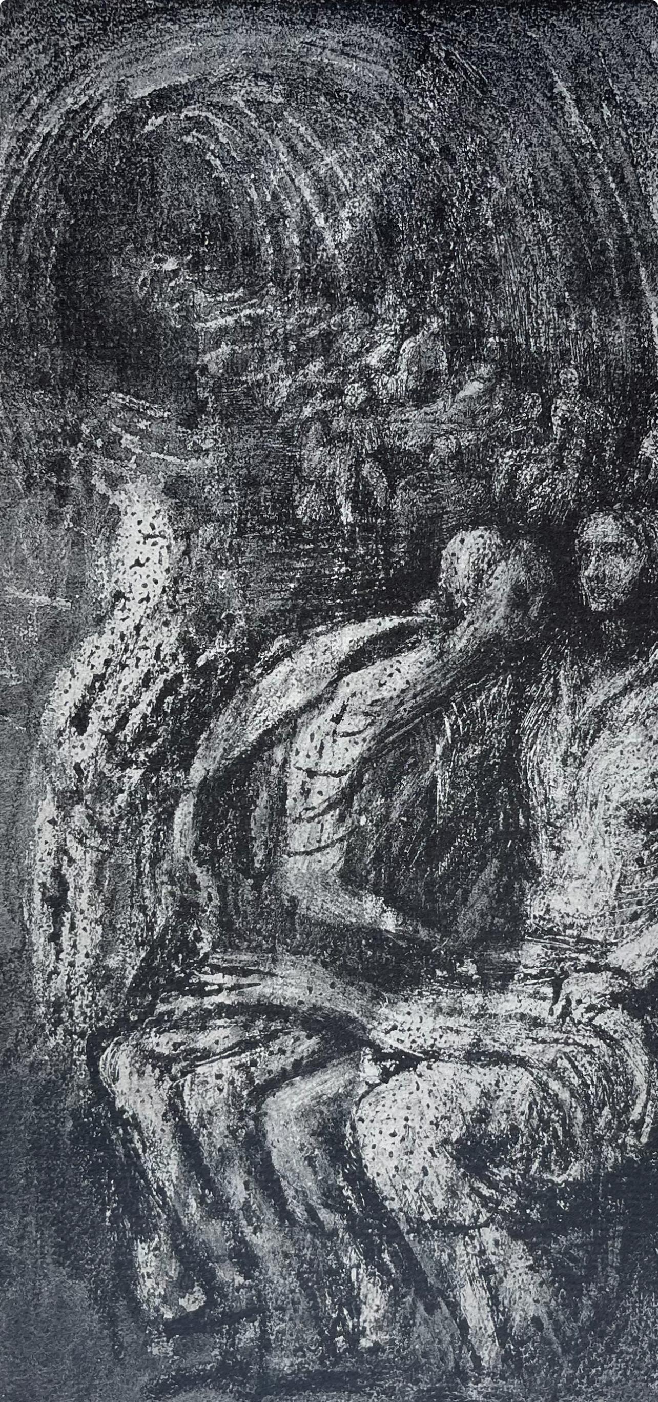 Moore, sitzende Frauen in einer Röhrenhülle, Die Zeichnungen von Henry Moore (nach) im Angebot 2
