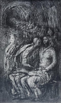 Moore, Femmes assises dans un abri tubulaire, The Drawings of Henry Moore (d'après)