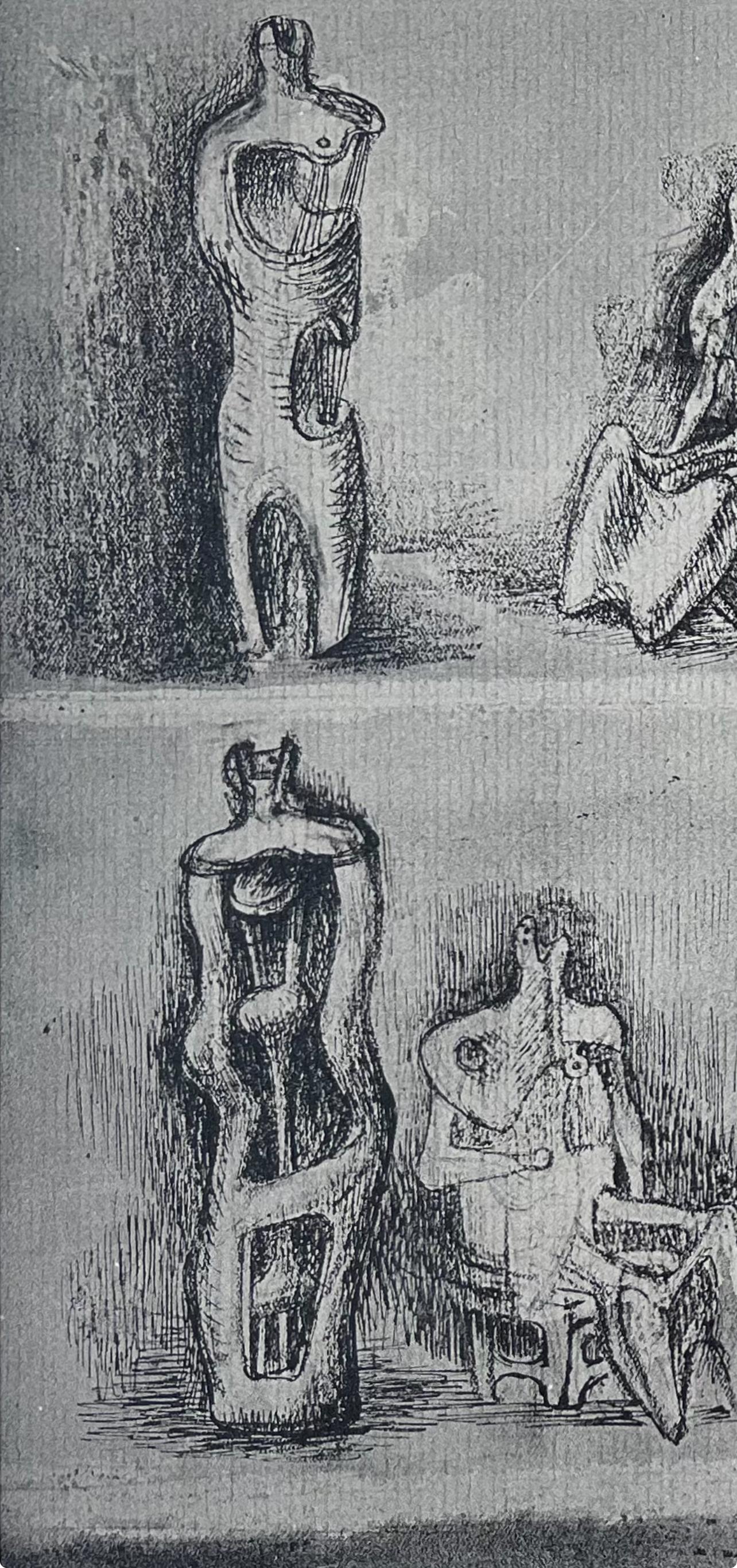 Moore, Standing and Seated Figures, The Drawings of Henry Moore (after) For Sale 1
