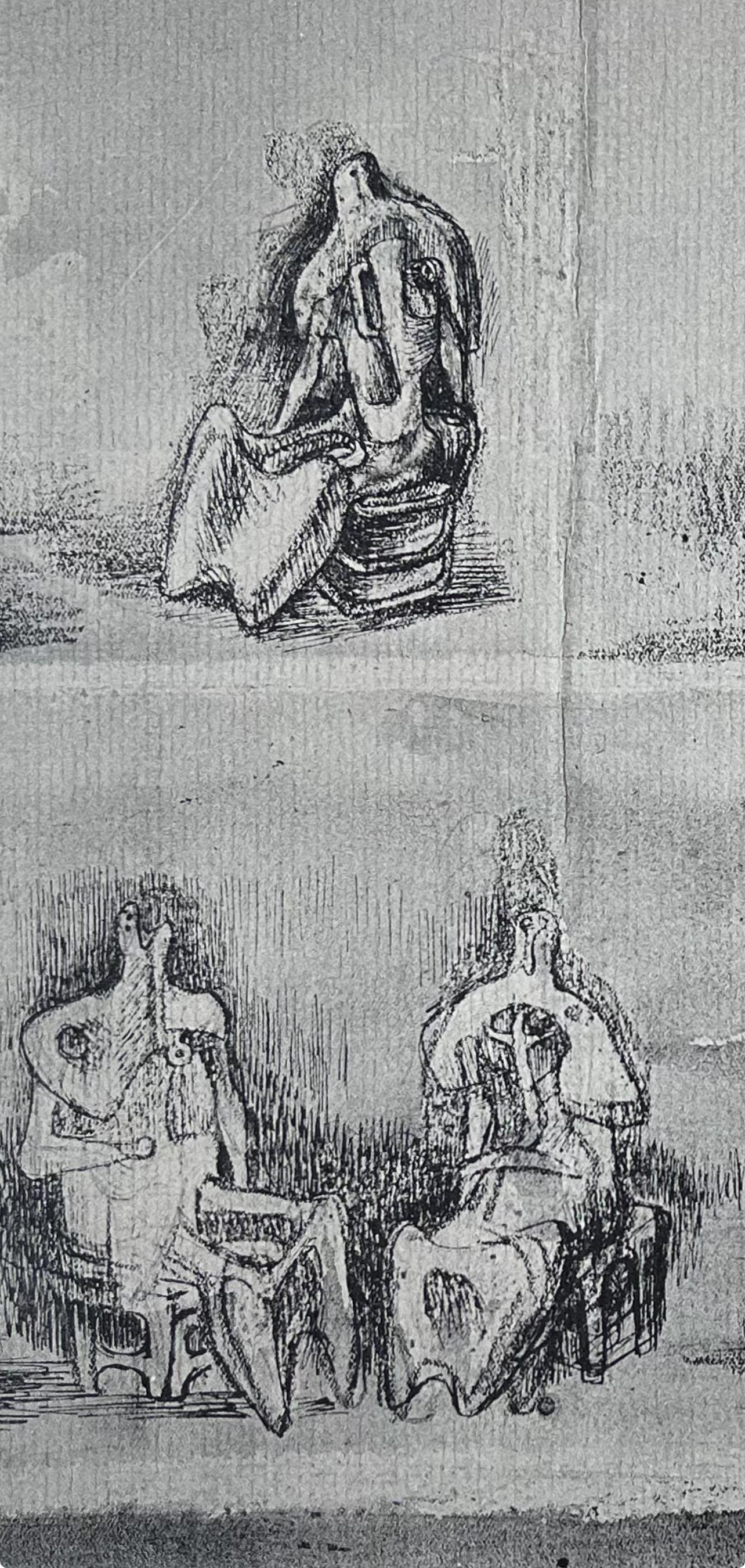 Moore, Standing and Seated Figures, The Drawings of Henry Moore (after) For Sale 2