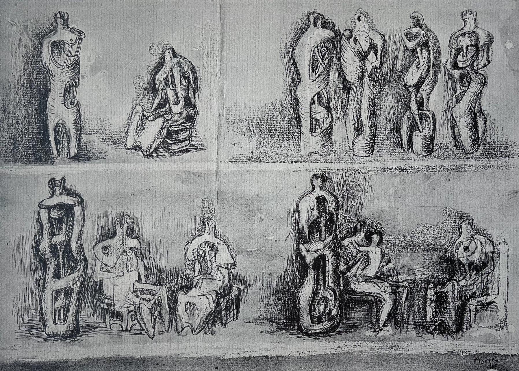 Moore Standing And Seated Figures The Drawings Of Henry Moore after 