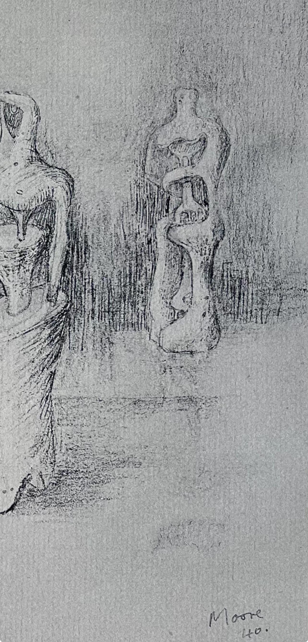 Moore, Standing Figures, The Drawings of Henry Moore (after) For Sale 5