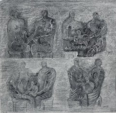 Moore, Studies for Family Group, The Drawings of Henry Moore (after)