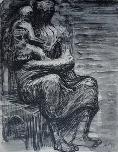 Moore, Study for Northampton Madonna, The Drawings of Henry Moore (after)