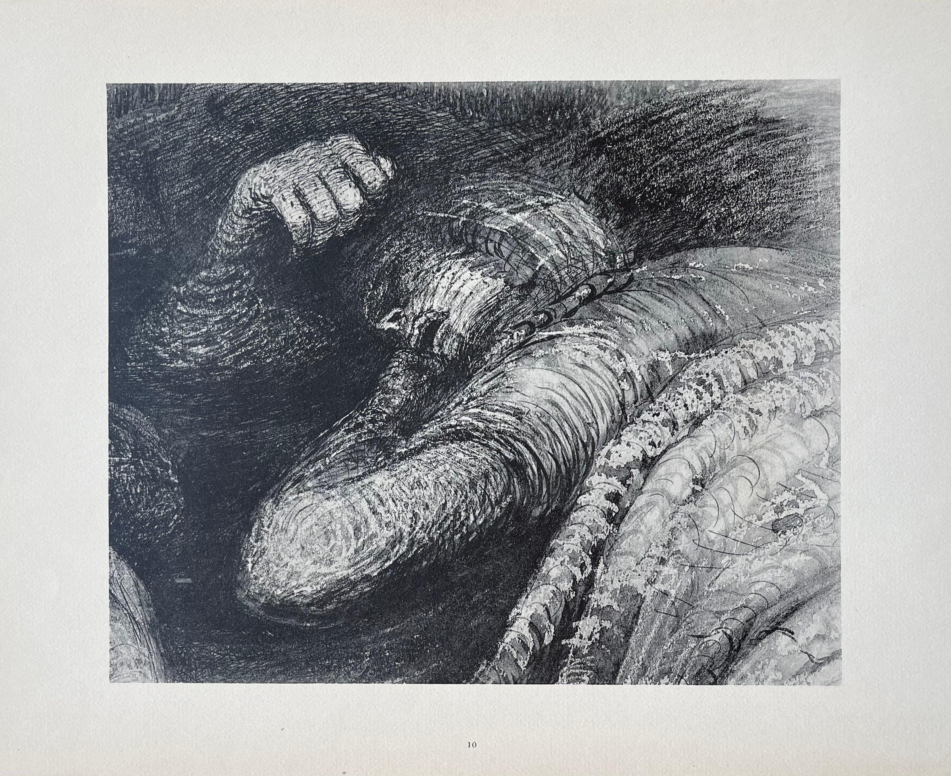 Moore, Two Sleeping Shelterers (detail), The Drawings of Henry Moore (after) For Sale 5