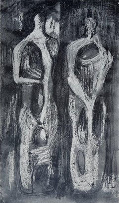 Vintage Moore, Two Standing Figures, The Drawings of Henry Moore (after)