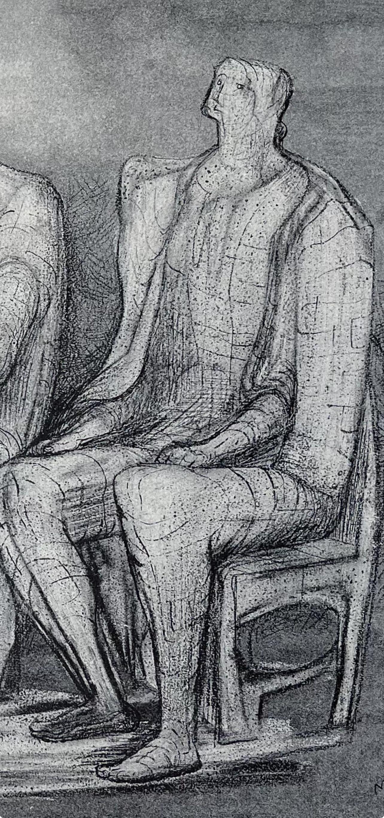 Les dessins d'Henry Moore, Women Winding Wool (d'après) en vente 1