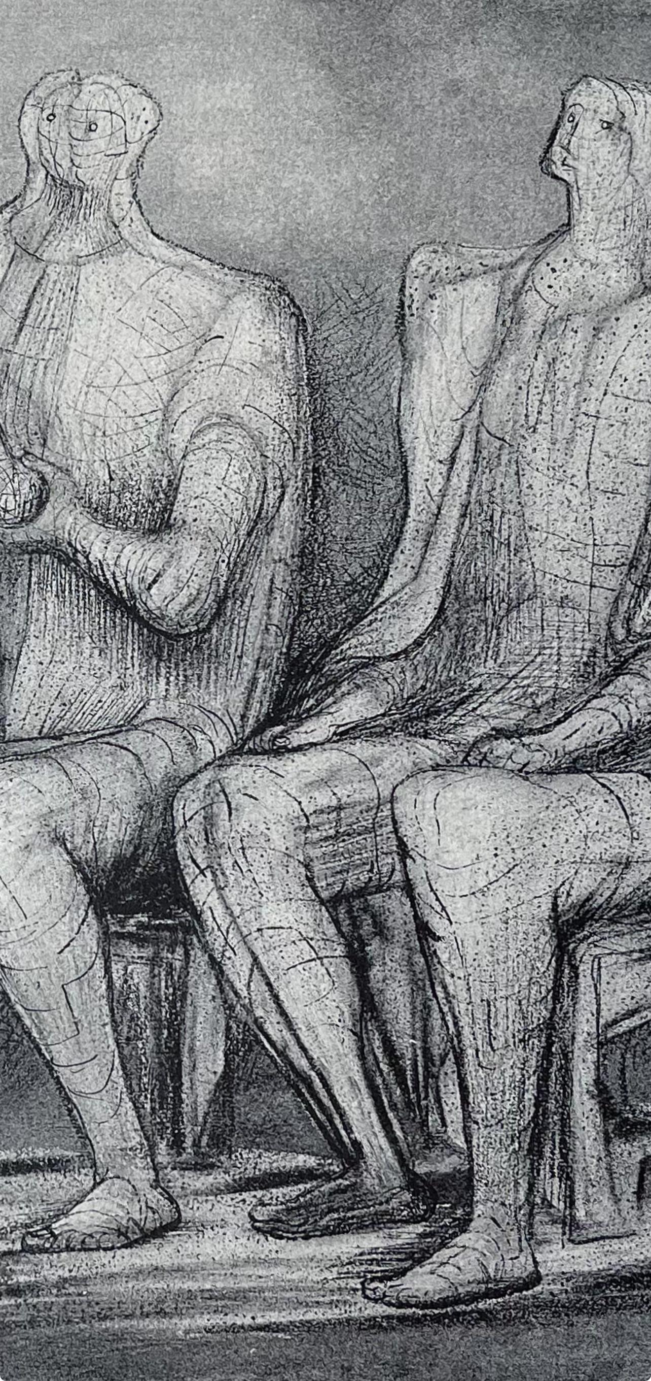Les dessins d'Henry Moore, Women Winding Wool (d'après) en vente 2