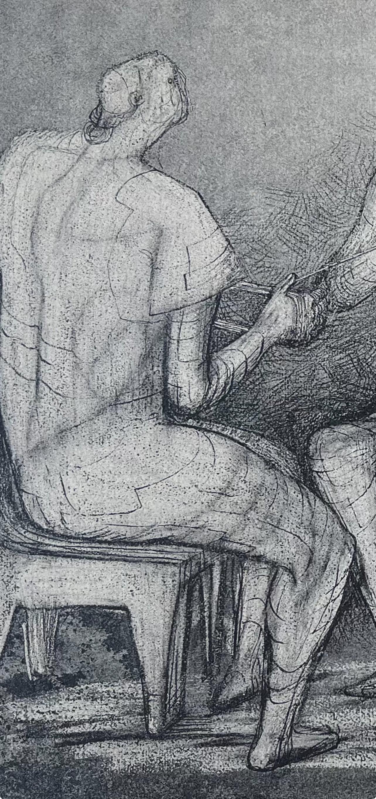 Les dessins d'Henry Moore, Women Winding Wool (d'après) en vente 5