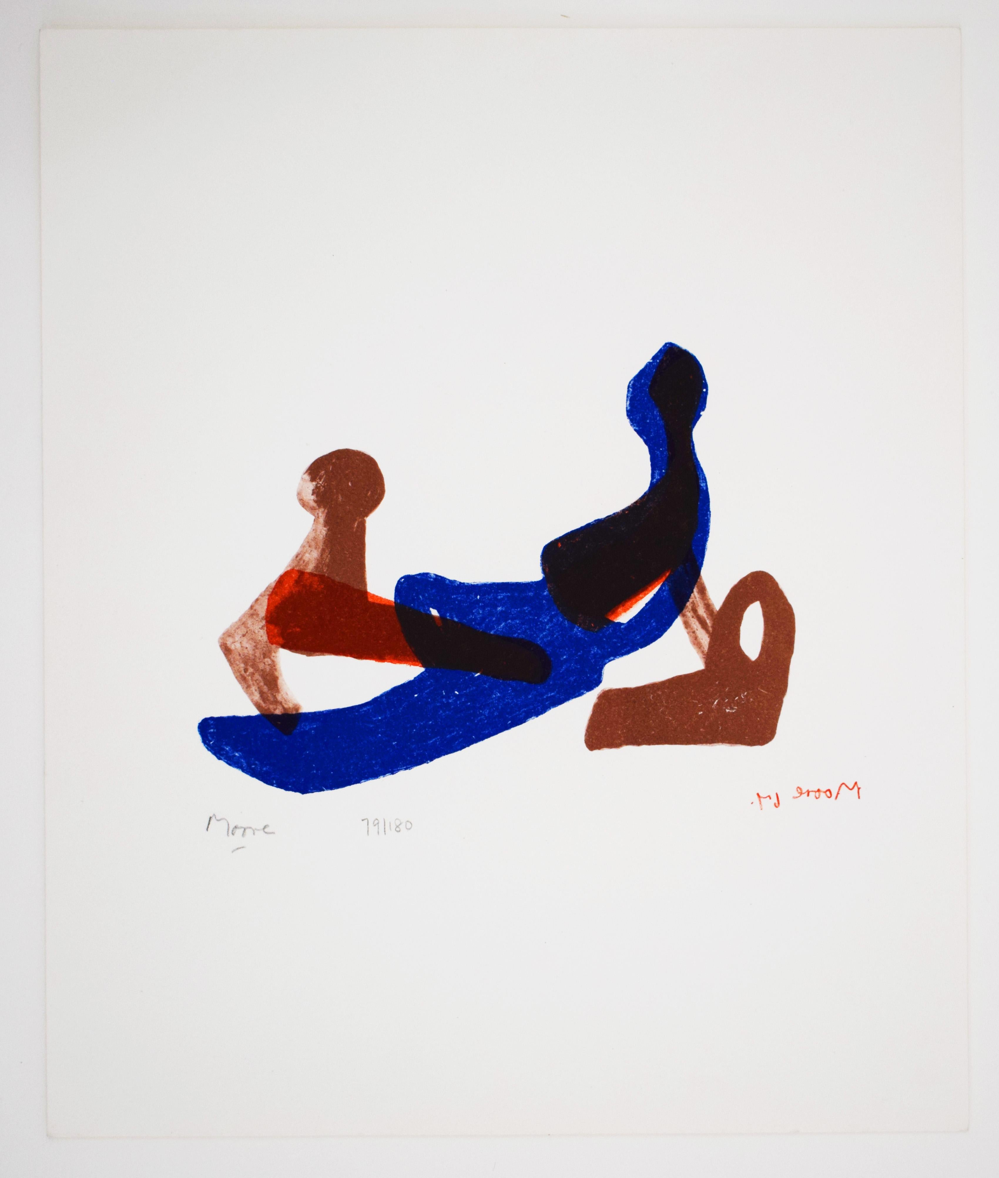 Madre e bambino, da: Shelter Sketchbook (Italiano) - Maternità British Art - Print di Henry Moore
