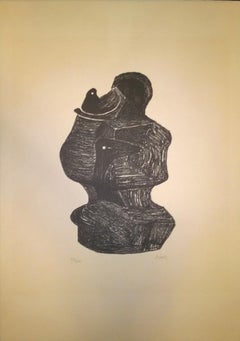 Mother and child - Henry Moore - 1970s - Lithograph - Contemporary