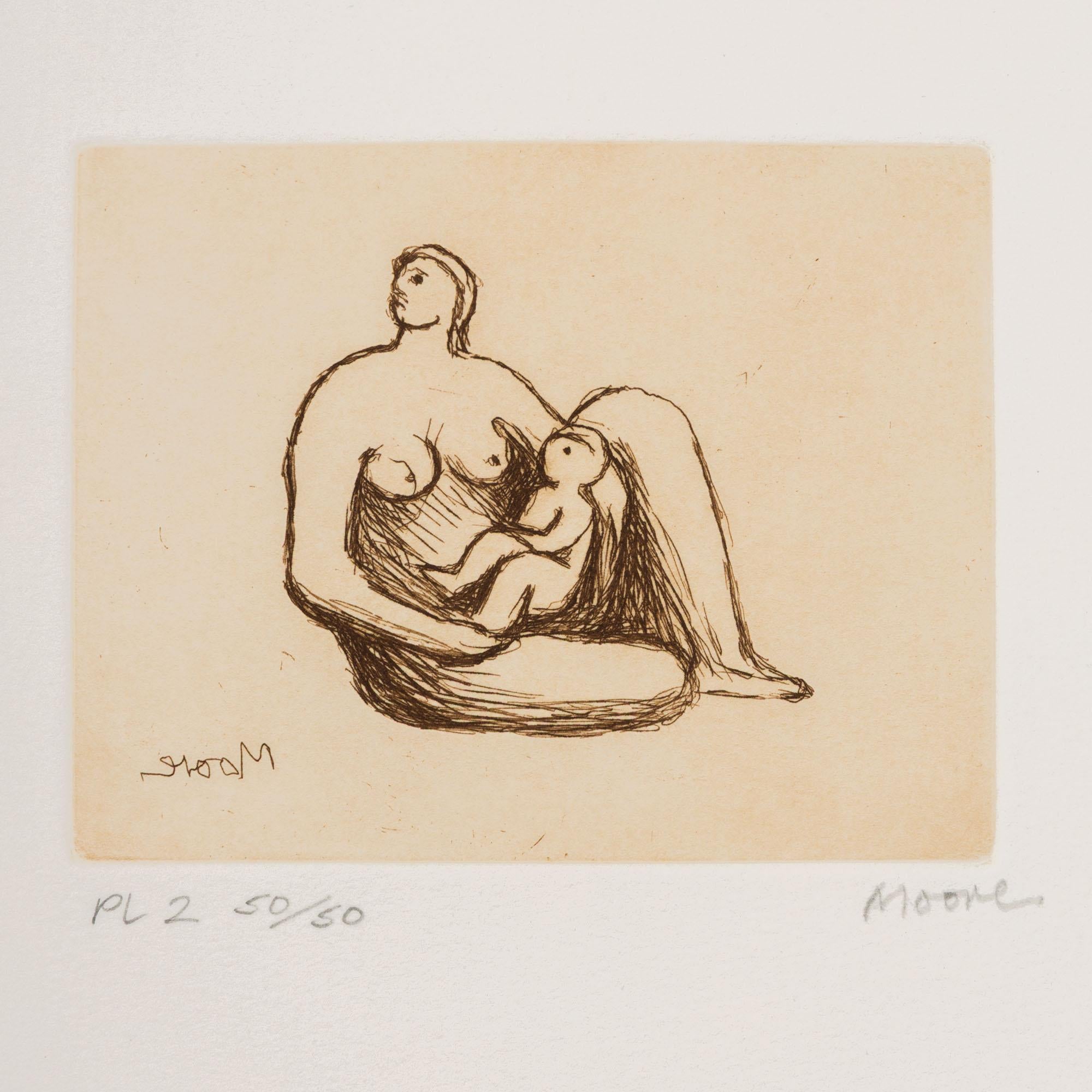 Mother and Child - PL 2 - Print by Henry Moore