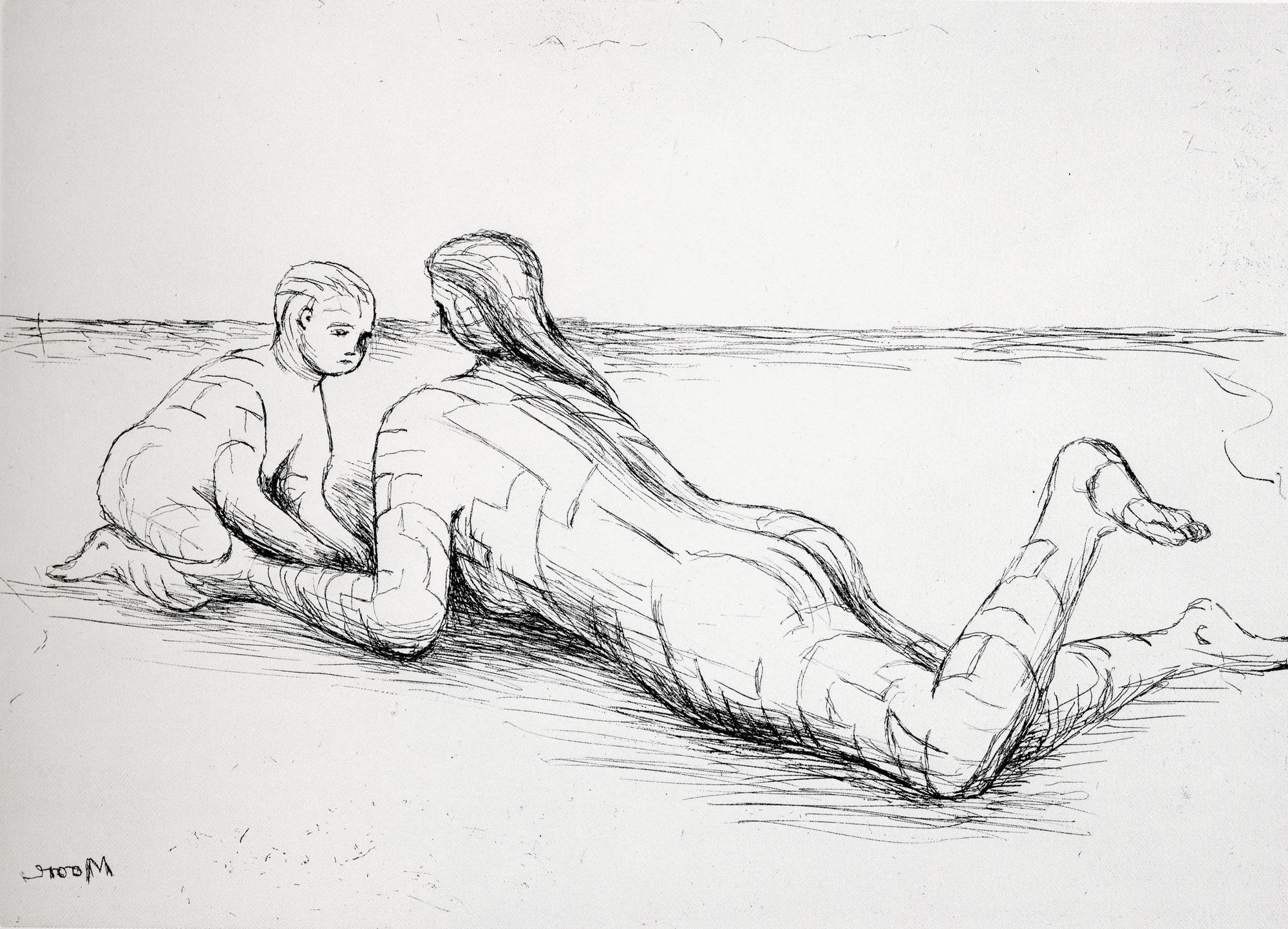 henry moore mother and child etching