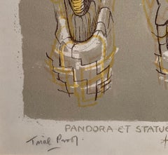 Henry Moore, "Pandora and The Imprisoned Statues, " hand signed