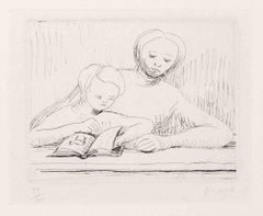 Vintage Picture Book - Etching by Henry Moore - 1967