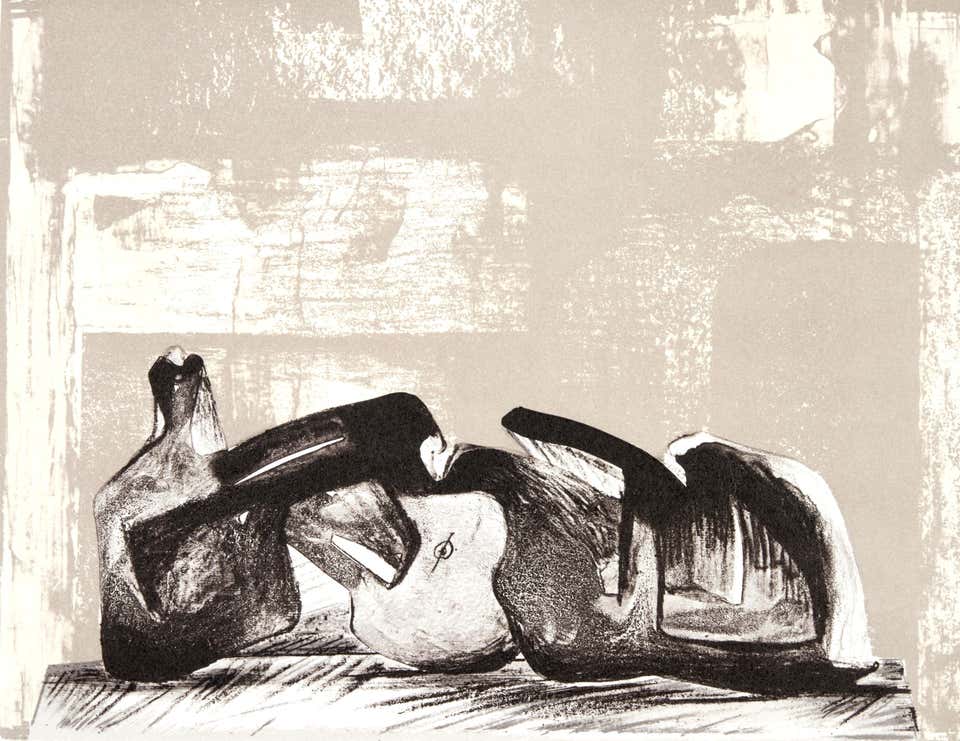 Henry Moore, Reclining Figure Interior Setting I, from XXe siecle, 1977
