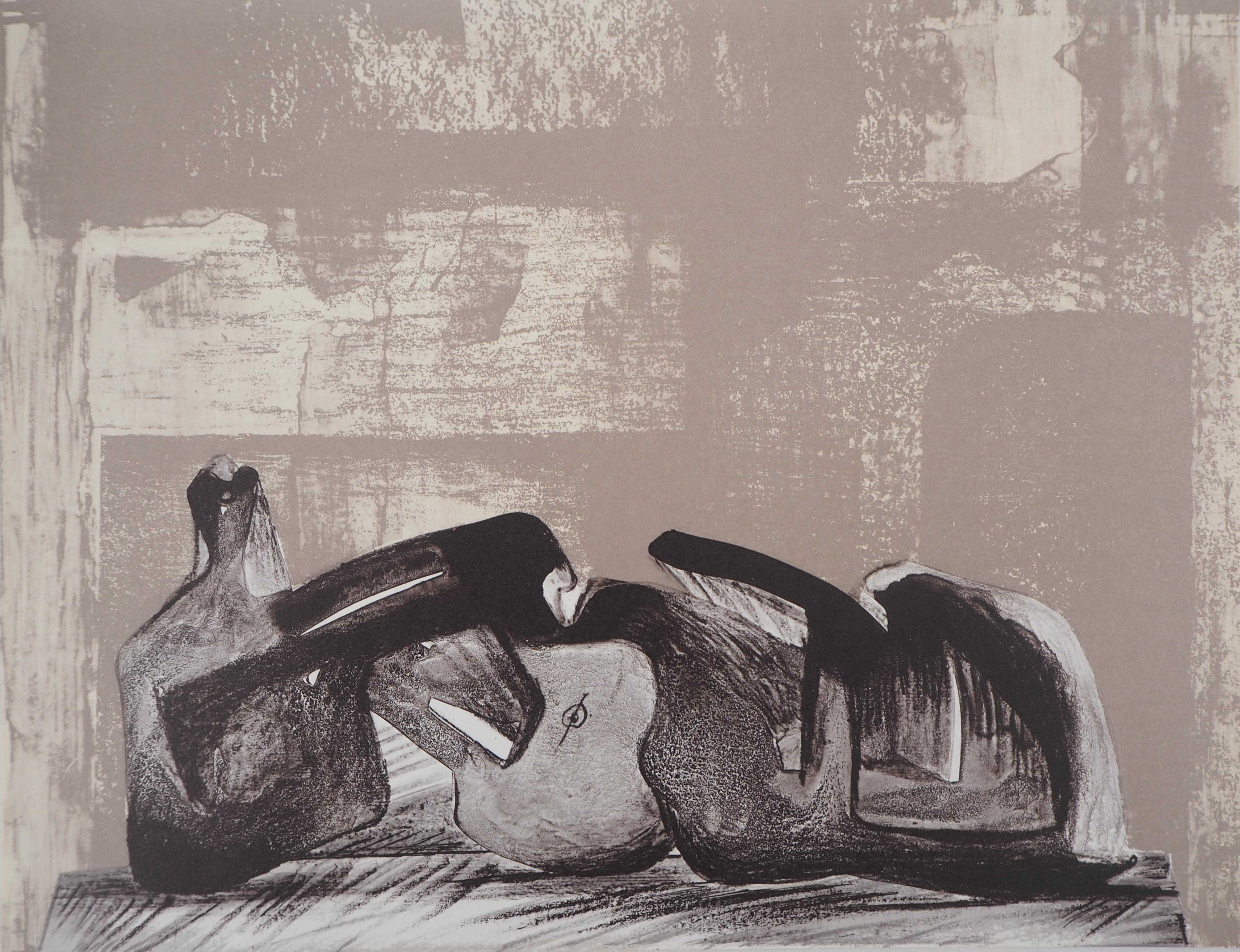 Henry Moore Nude Print - Reclining Figure - Original lithograph