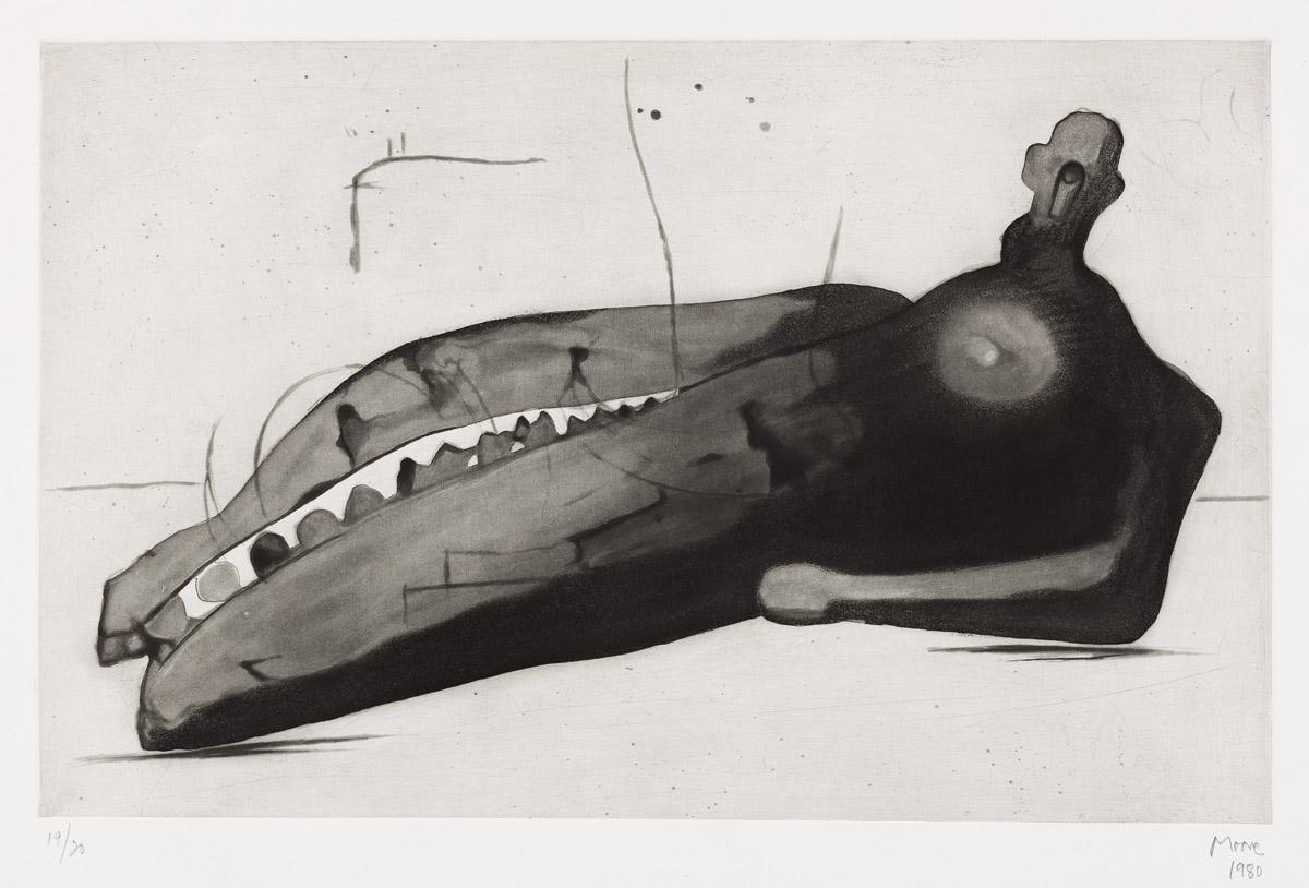 Henry Moore Figurative Print - Reclining Figure—Pisello Baccello