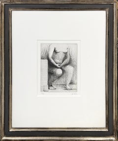 Seated Figure (framed hand signed etching)