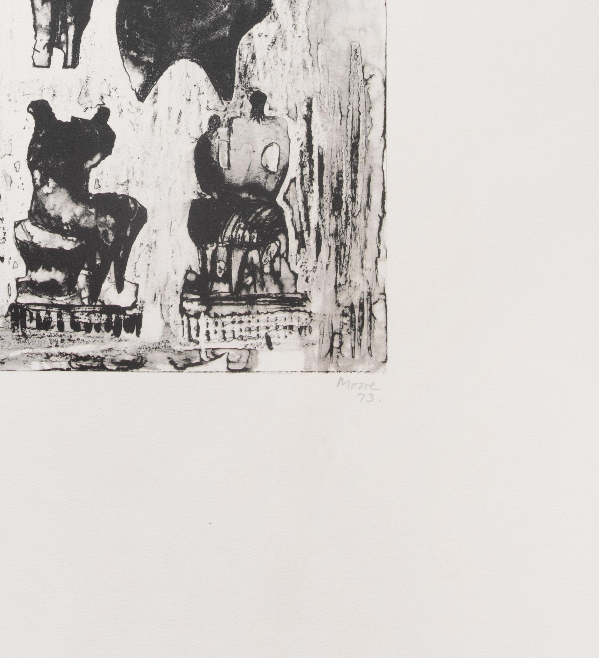 Sieben skulpturale Ideen - Lithographie von Henry Moore - 1973 im Angebot 2