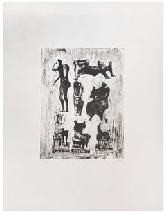 Sept idées sculpturales - Lithographie d'Henry Moore - 1973