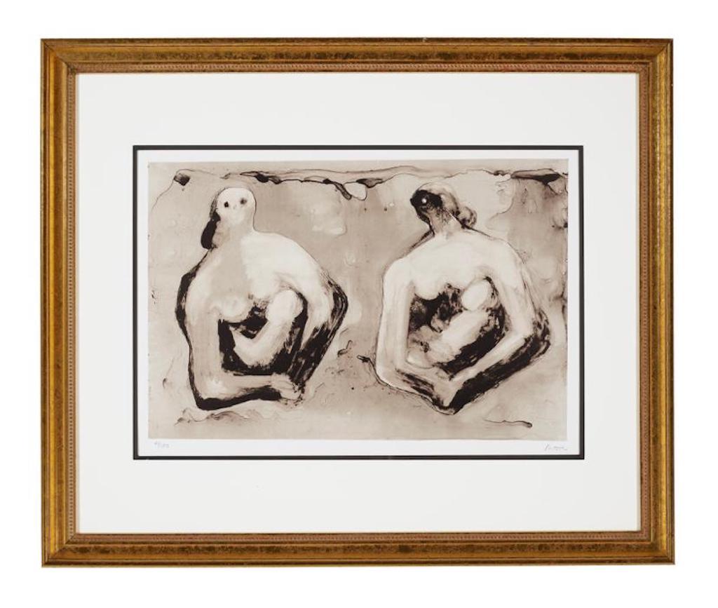Figurative Print di Henry Moore - Sorelle con bambini