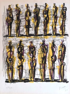 Standing Figures - 1958 lithograph signed and numbered 