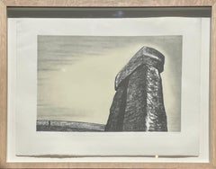 Henry Moore: ‘Stonehenge III, Against the Sky’, original, signed lithograph.