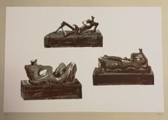 Three Reclining Figures - Original Lithograph by Henry Moore - 1976