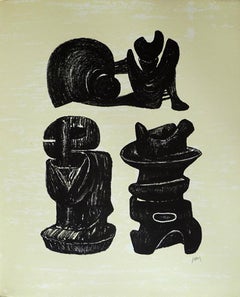 Three Sculptural Forms, from: Poetry 