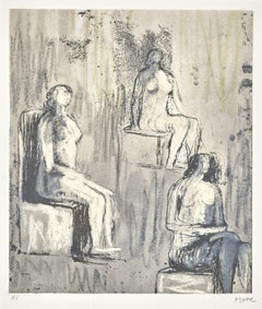 Drei sitzende Figuren