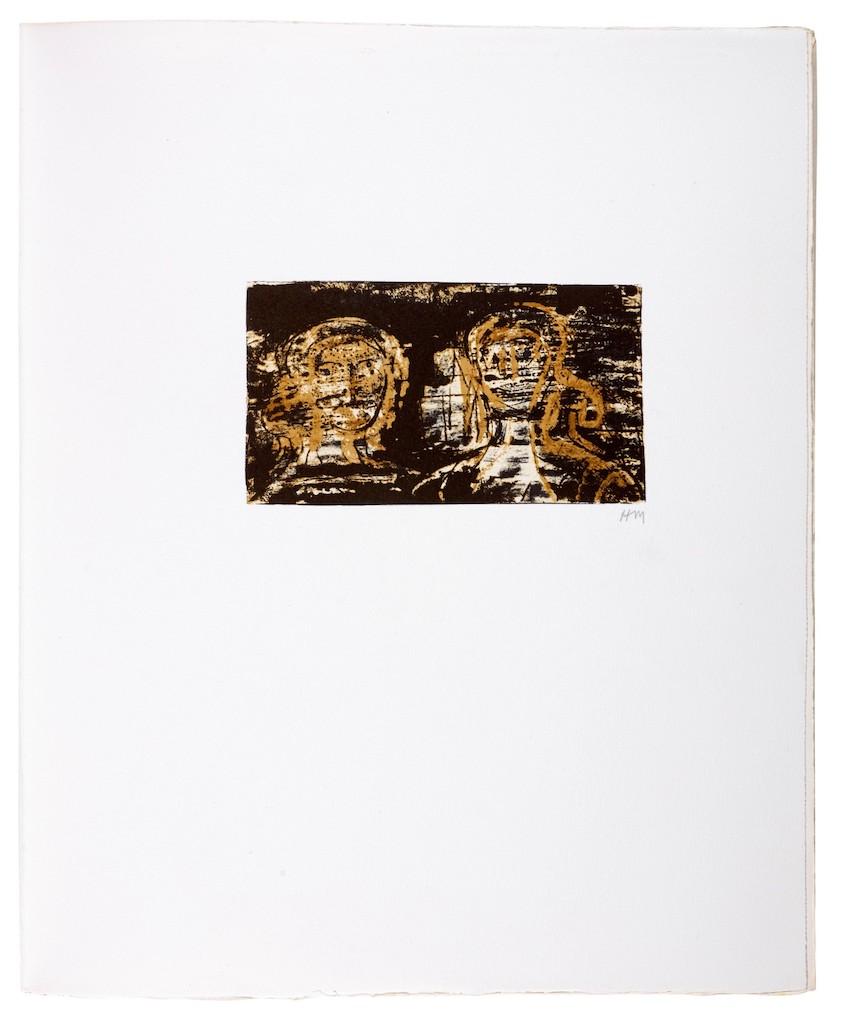 Two Heads from La Poesie - Print by Henry Moore