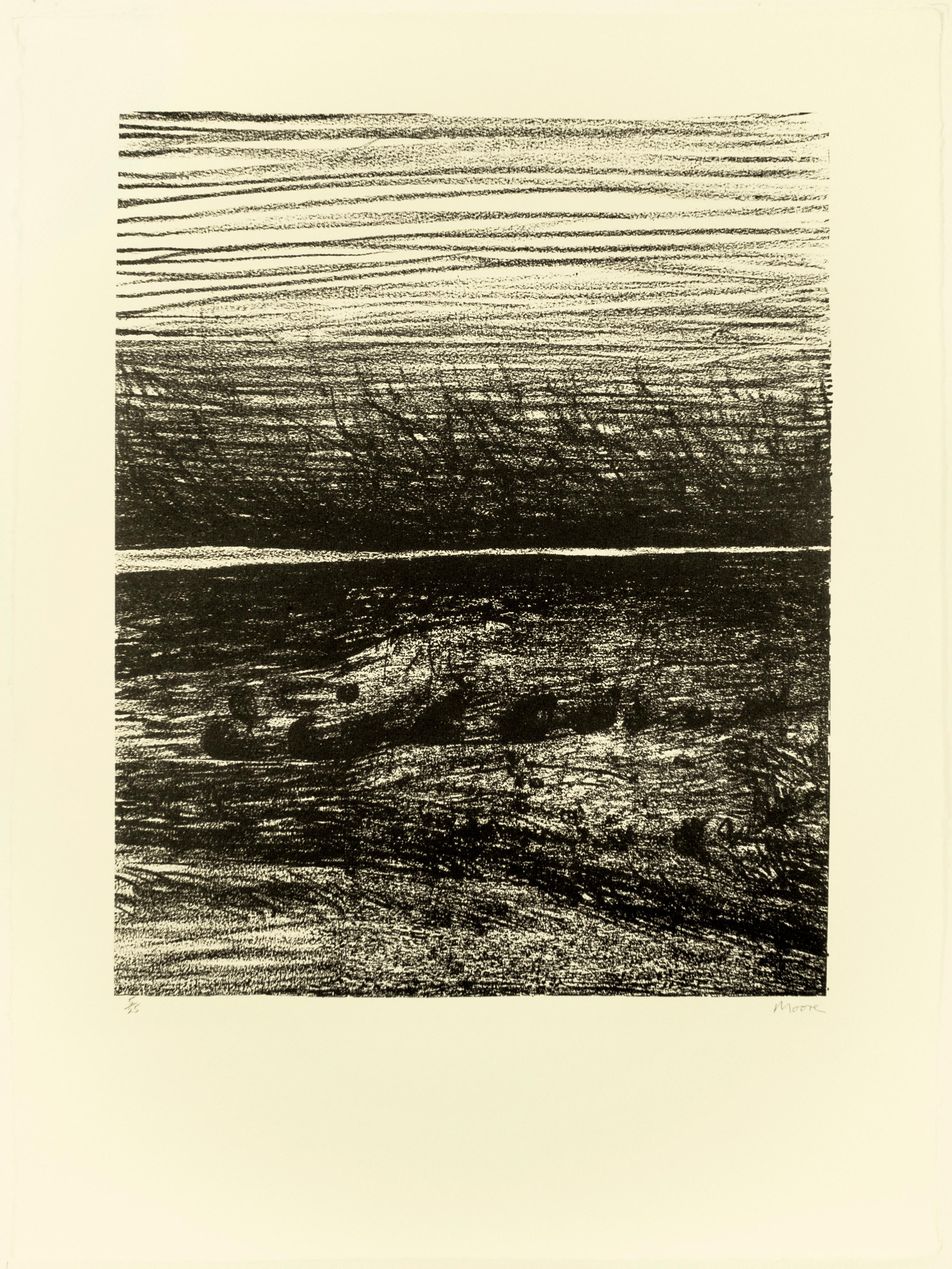 Paysage Windswept Henry Moore dessine des paysages écossais pour W.H. Auden  en vente 1