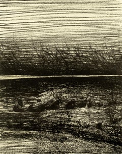 Vintage Windswept Landscape Henry Moore drawing of Scottish landscape for W.H. Auden 