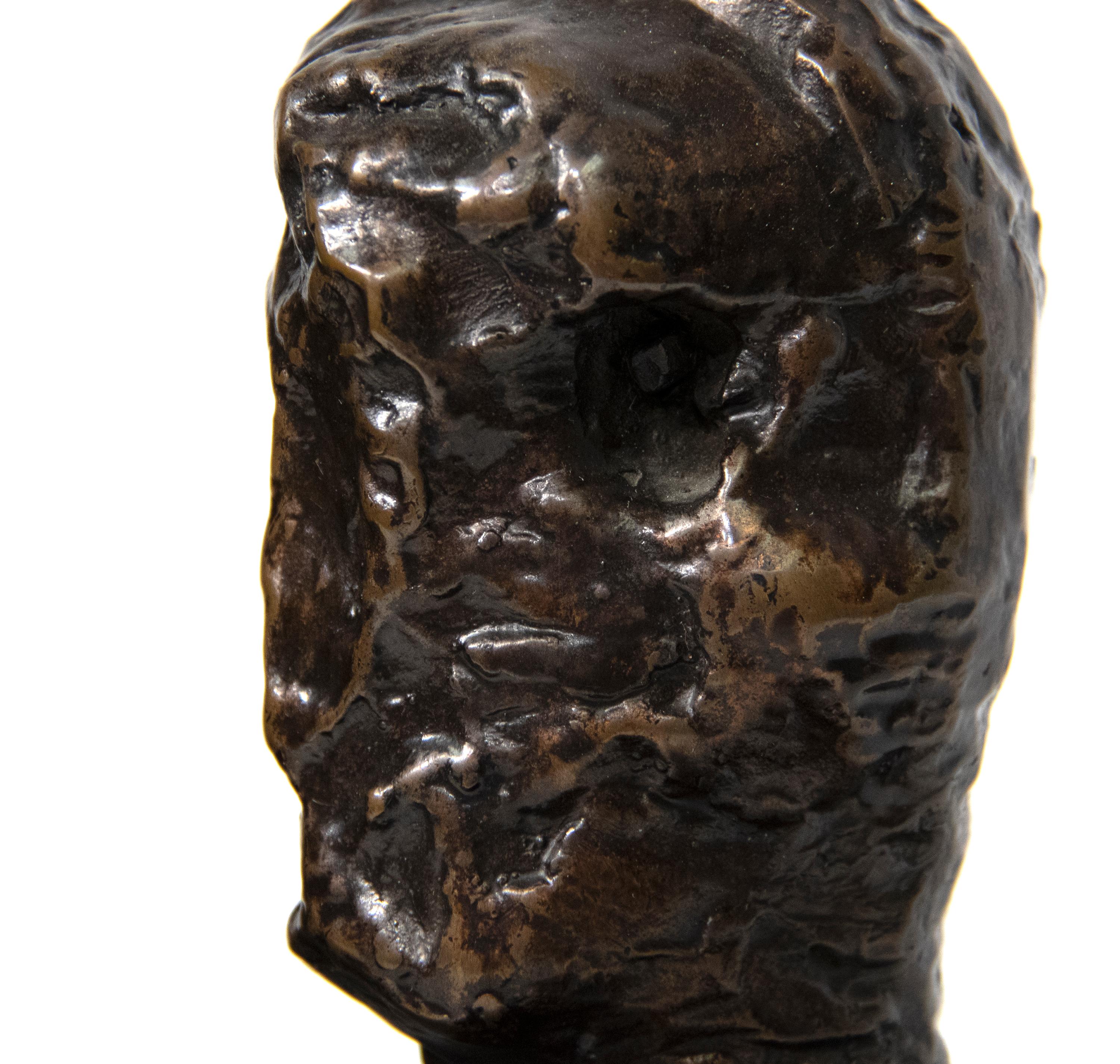 Emperor's Heads - Gold Figurative Sculpture by Henry Moore